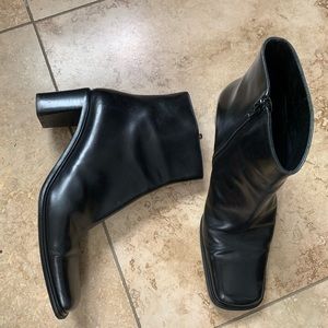 VIA SPIGA square toe leather ankle boots size 7.5 womens